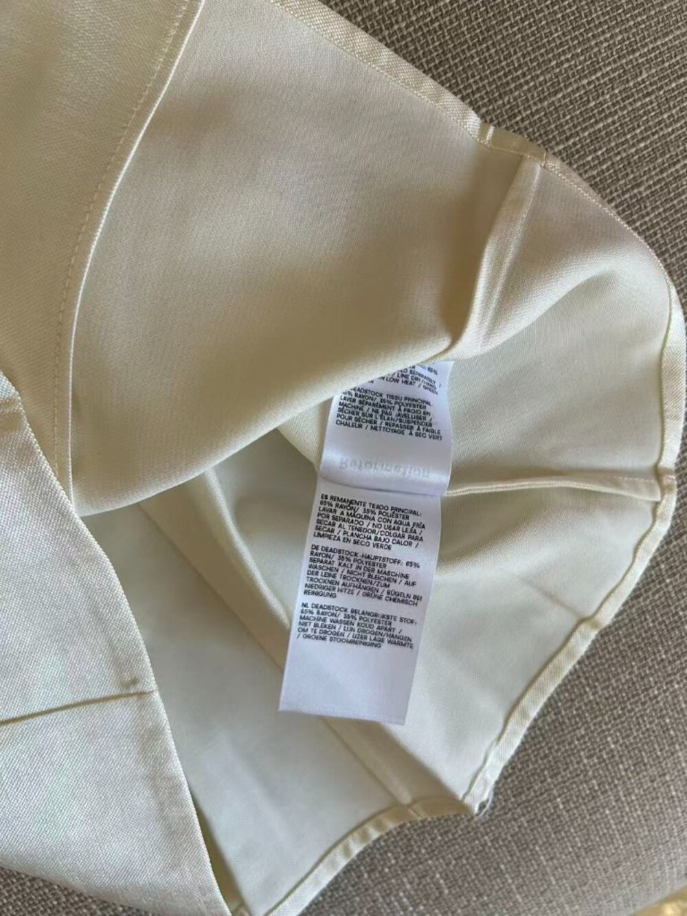 Reformation Haley-Kate Top US4 Ivory Cream Blouse French Quiet Lux - Picture 8 of 9